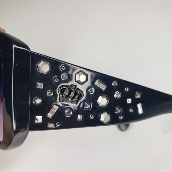 Y2K Juicy Couture Shades Rich Girls Rhinestone Black Sunglasses Limited Edition main image 10